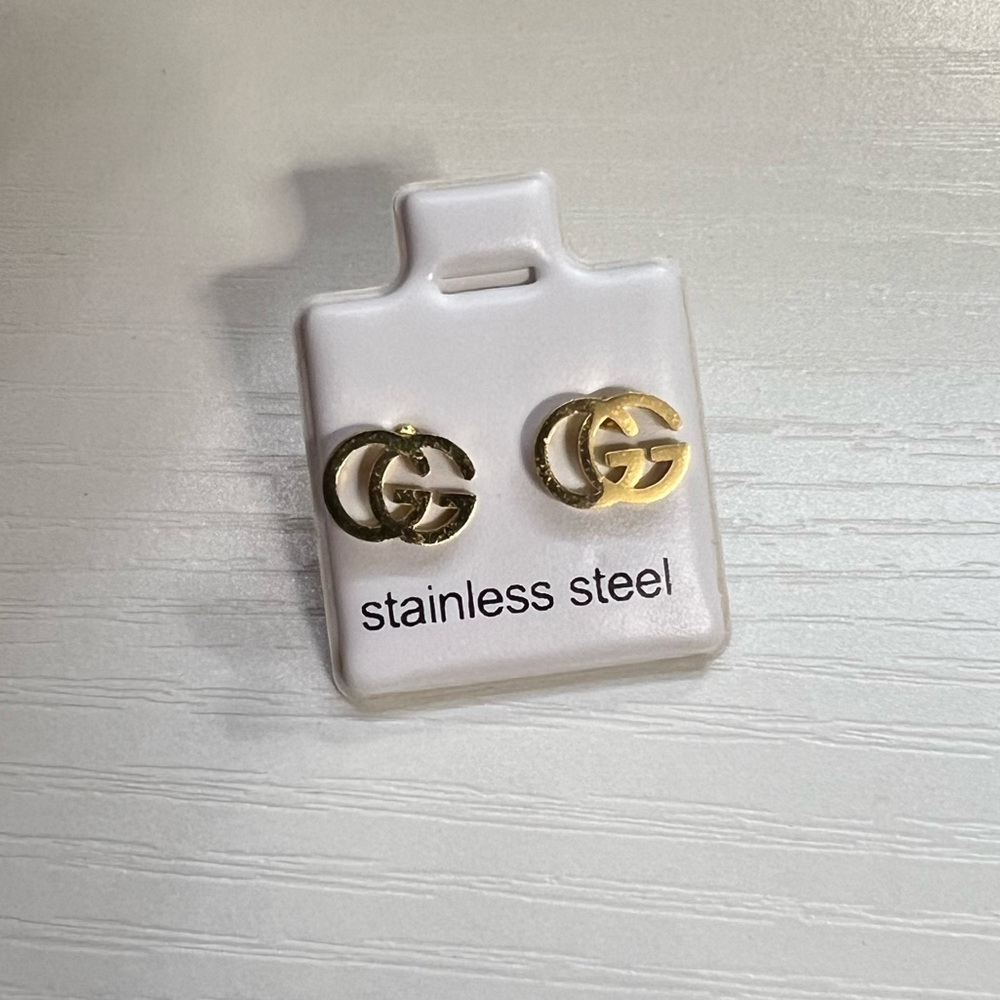 Gold GG Inspired Stainless Steel Earrings